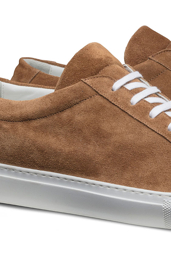 Кеды терракотового цвета из замши