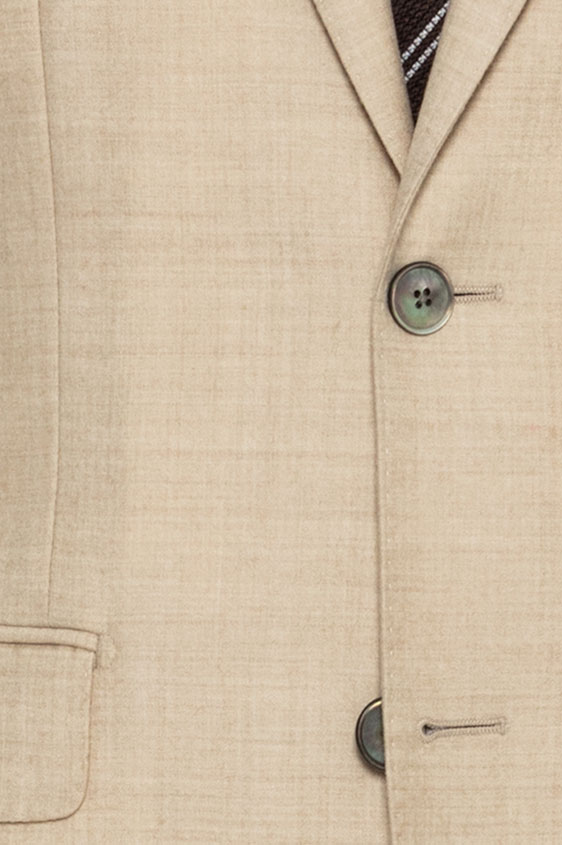 Светло-бежевый костюм из шерсти