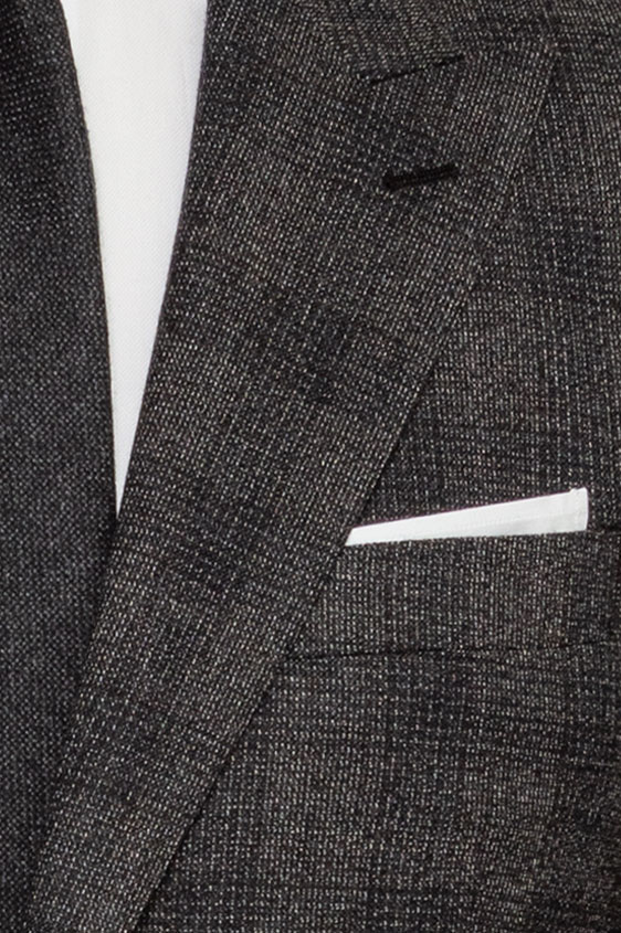 Темно-серый костюм с клеткой “гленчек”