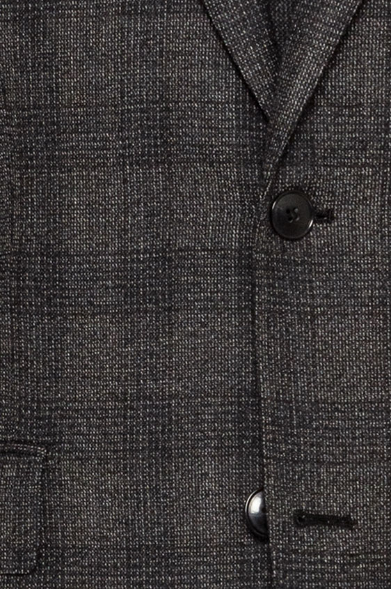 Темно-серый костюм с клеткой “гленчек”