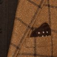 Коричневый пиджак в крупную темно-коричневую клетку