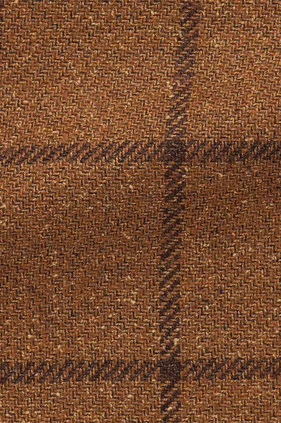 Коричневый пиджак в крупную темно-коричневую клетку