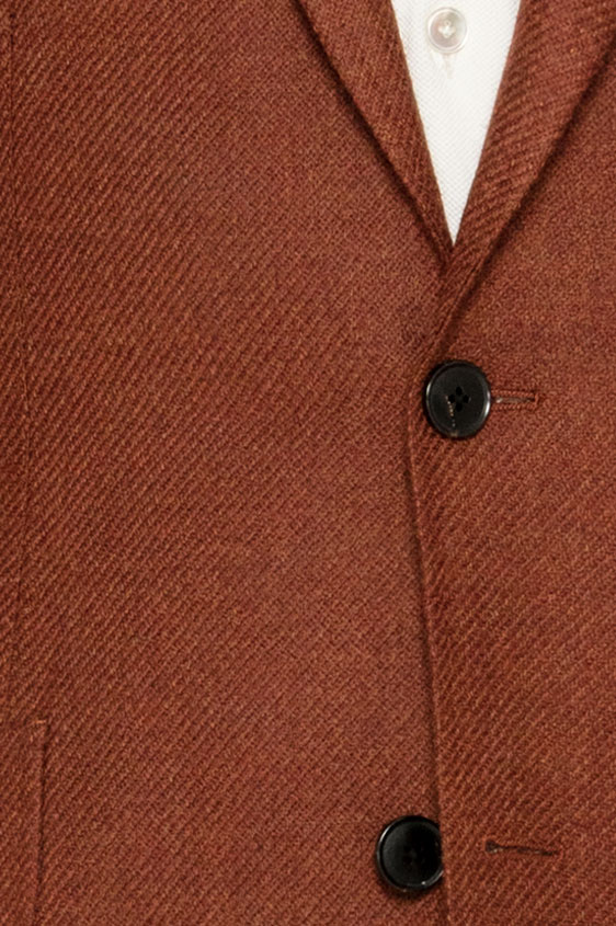 Ярко-оранжевый пиджак структуры твил