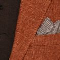 Кирпичный пиджак вязаной фактуры
