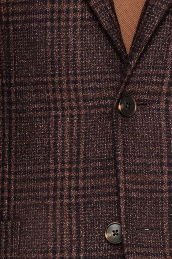 Бордово-коричневый пиджак в клетку “гленчек”