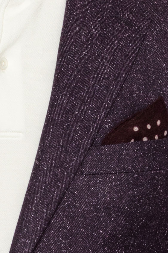 Темно-фиолетовый пиджак с белыми вкраплениями