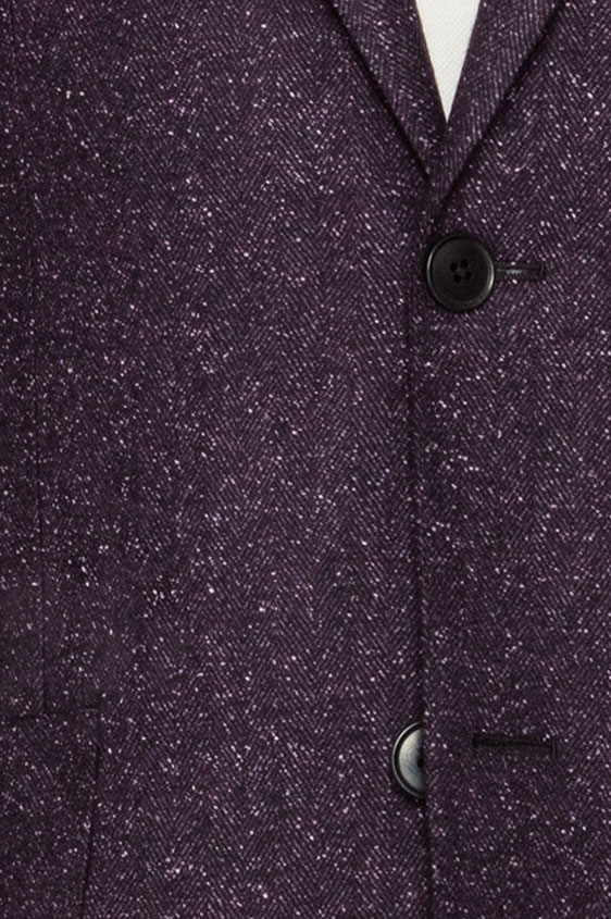 Темно-фиолетовый пиджак с белыми вкраплениями