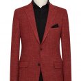 Красный пиджак плетеной фактуры