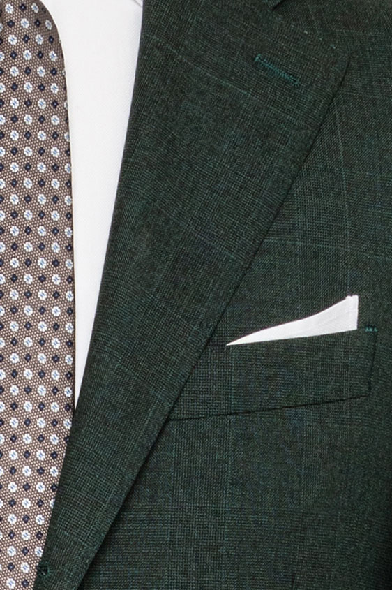 Темно-зеленый костюм из шерсти в клетку “гленчек”
