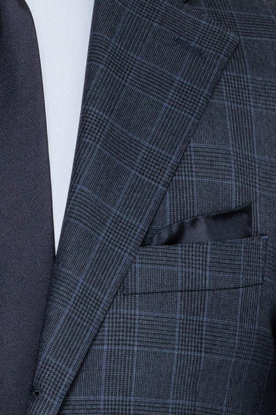 Синий костюм в голубую клетку “гленчек”