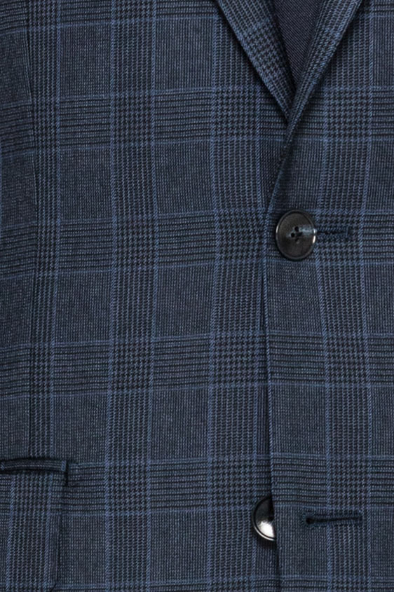 Синий костюм в голубую клетку “гленчек”