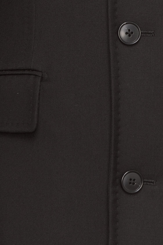 Черный плащ с фактурой твил