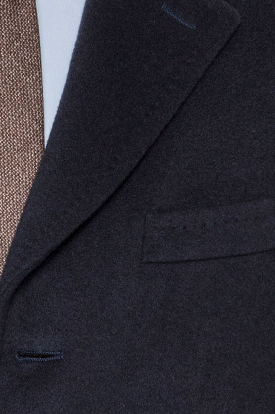 Синее пальто из кашемира