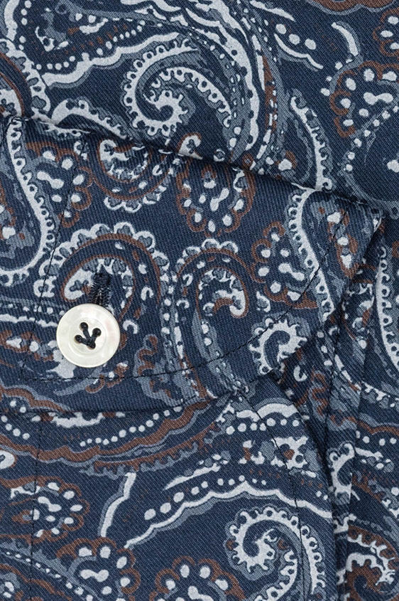 Синяя сорочка с принтом “пейсли”