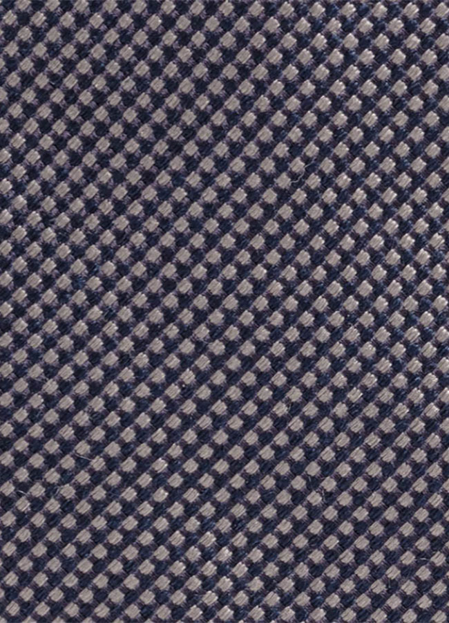 Серо-синий галстук из плетеного шелка