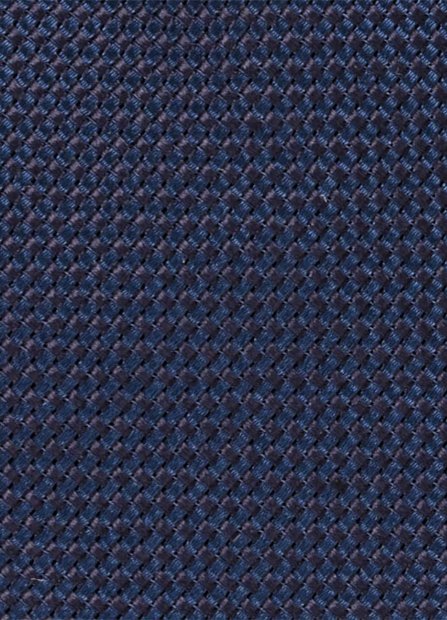 Темно-синий галстук из плетеного шелка