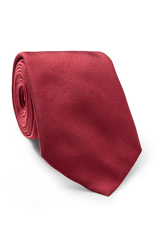 Темно-красный галстук из шёлка