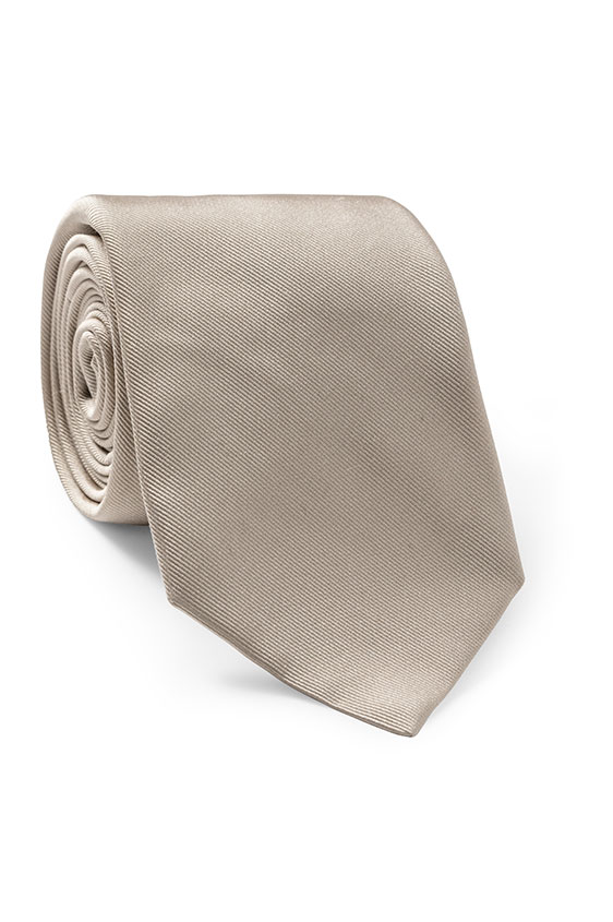 Бежевый галстук из шёлка