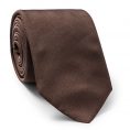 Коричневый галстук из шёлка
