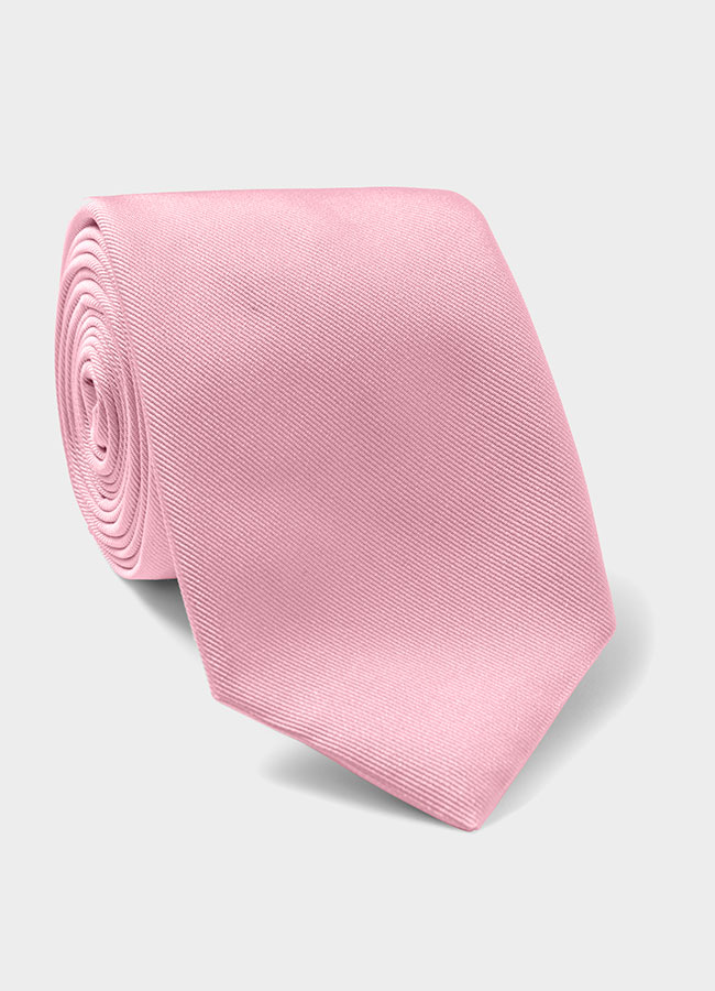 Розовый шелковый галстук