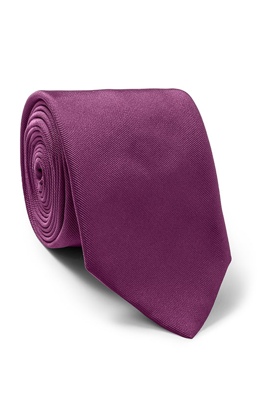 Фиолетовый галстук из шёлка