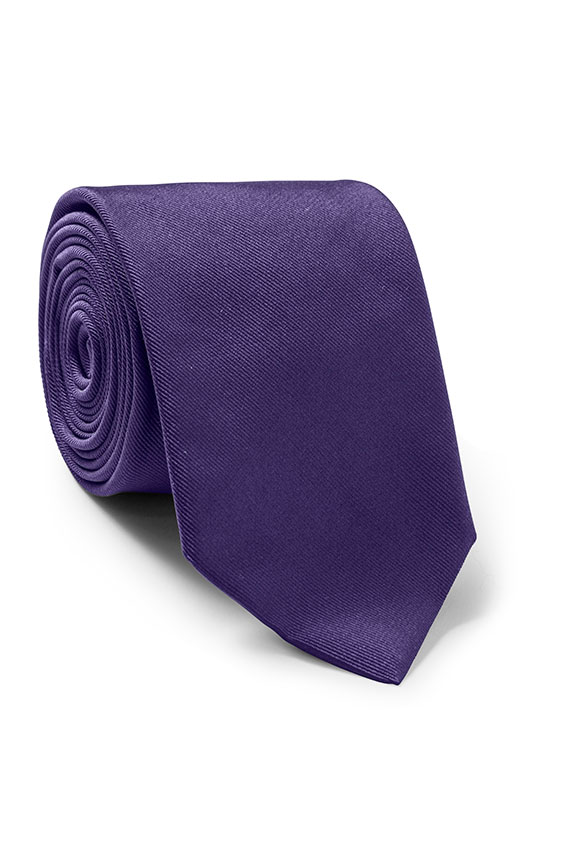Темно-фиолетовый галстук из шёлка