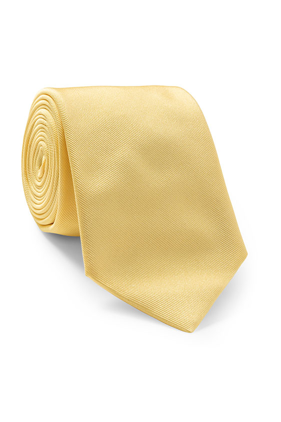 Жёлтый галстук из шёлка