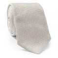 Серебряный свадебный галстук из шёлка
