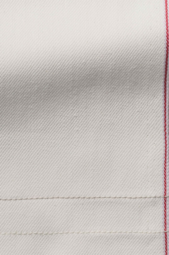 Джинсы белого цвета из денима selvedge