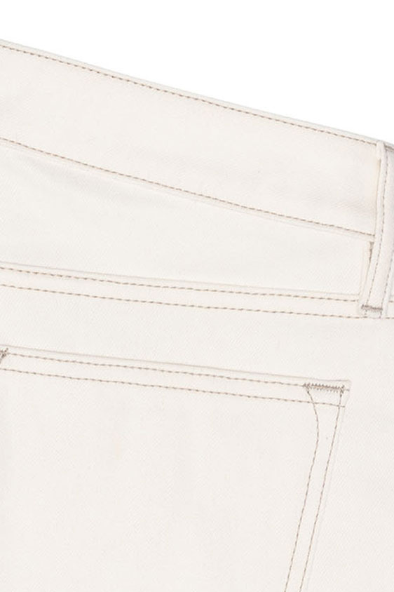 Джинсы белого цвета из денима selvedge