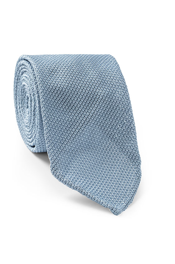 Светло-голубой галстук плетеной фактуры