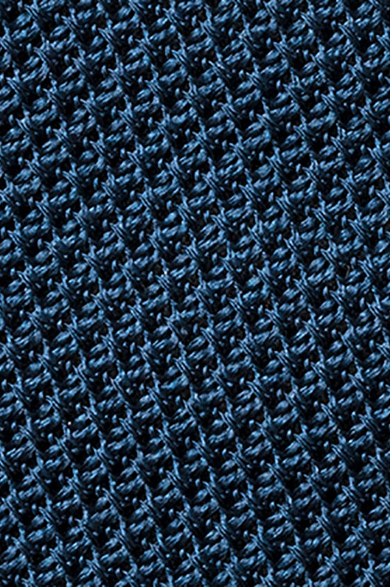 Темно-синий галстук плетеной фактуры