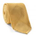 Жёлтый галстук плетеной фактуры