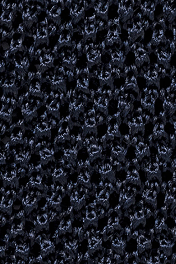 Темно-синий галстук вязаной фактуры