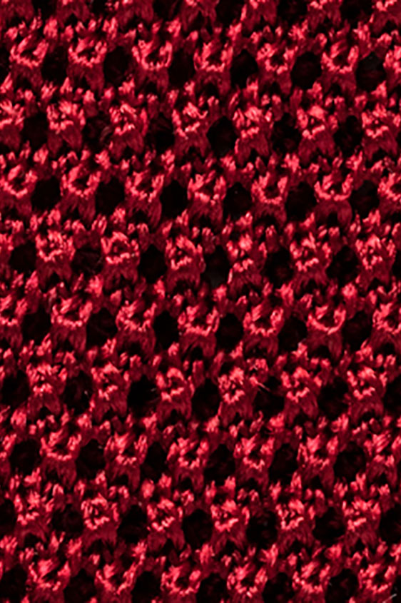 Темно-красный галстук вязаной фактуры