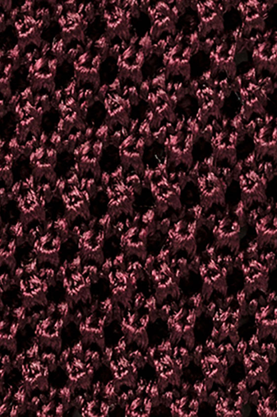 Темно-красный галстук вязаной фактуры