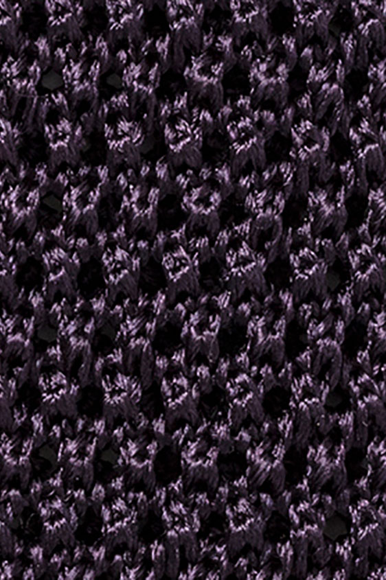 Темно-фиолетовый галстук вязаной фактуры