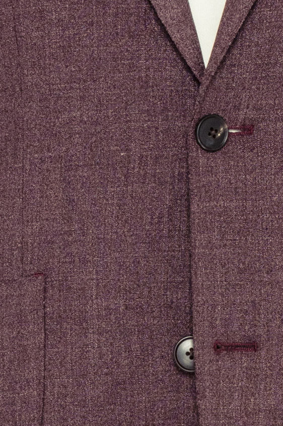 Бордовый костюм из шерсти с шёлком