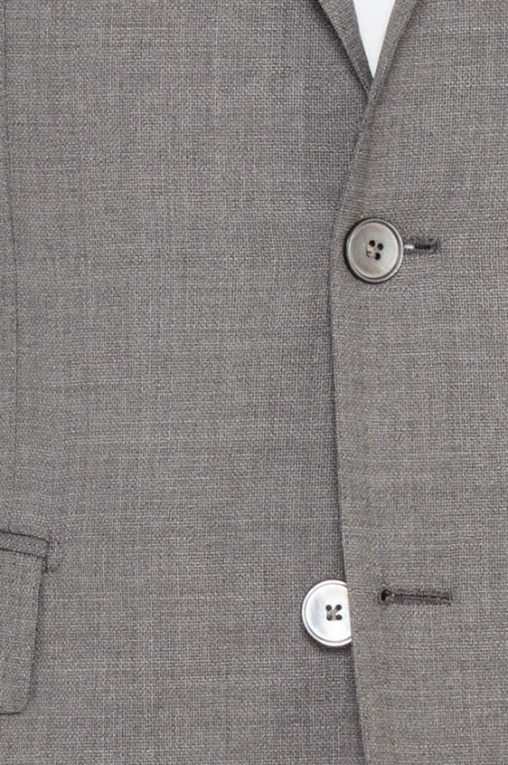 Серый костюм из шерсти с шёлком