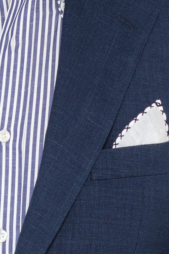 Темно-синий костюм с эффектом стрейч