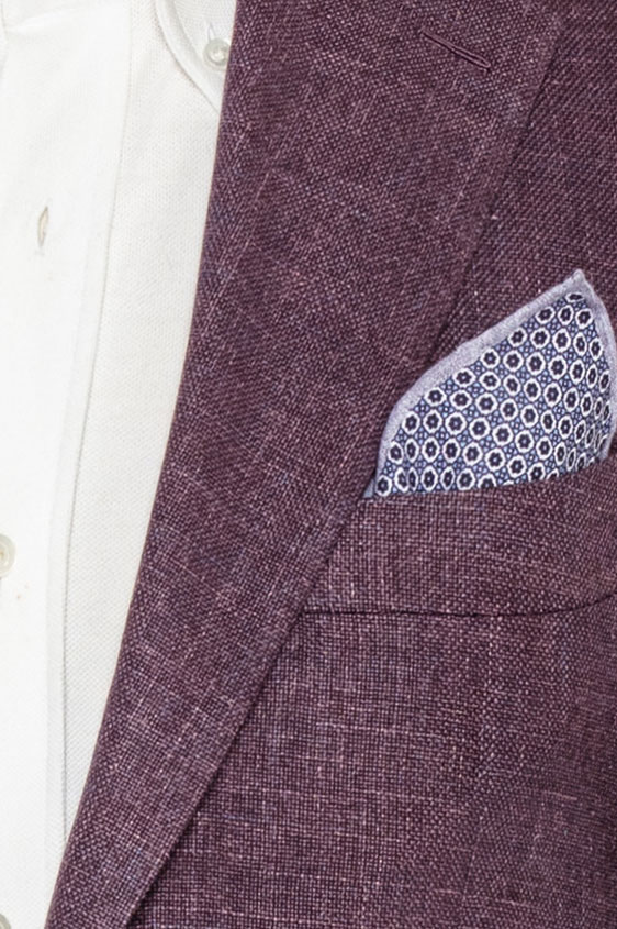 Фиолетовый пиджак с синими вкраплениями