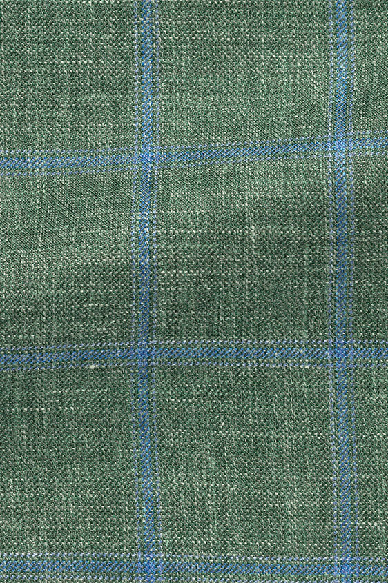 Зеленый пиджак в голубую клетку