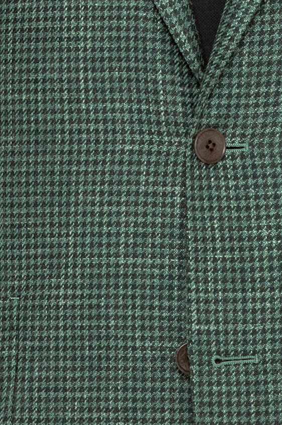 Зеленый пиджак в гусиную лапку