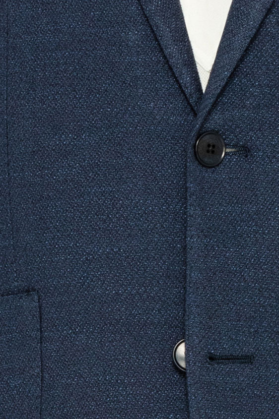 Темно-синий пиджак с белыми вкраплениями