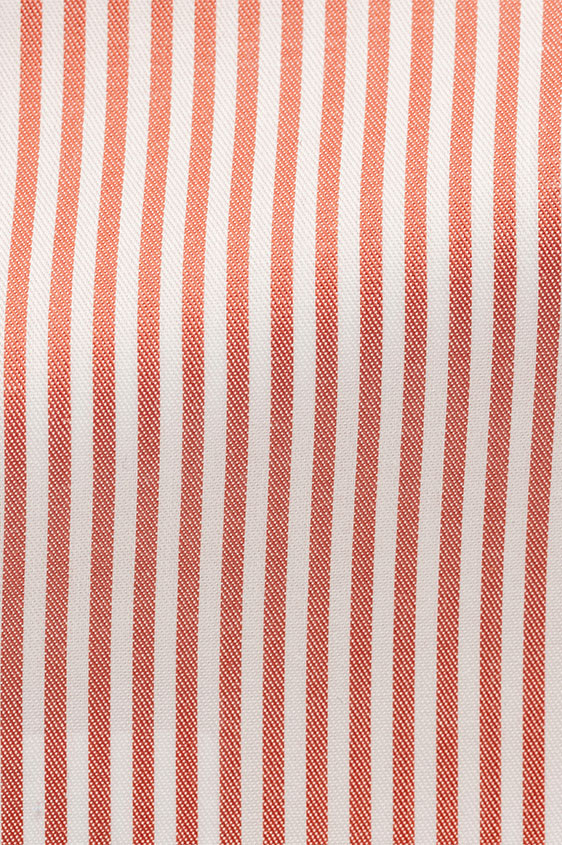 Коралловая сорочка в белую полоску