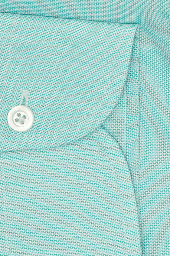 Бирюзовая сорочка с микроплетением