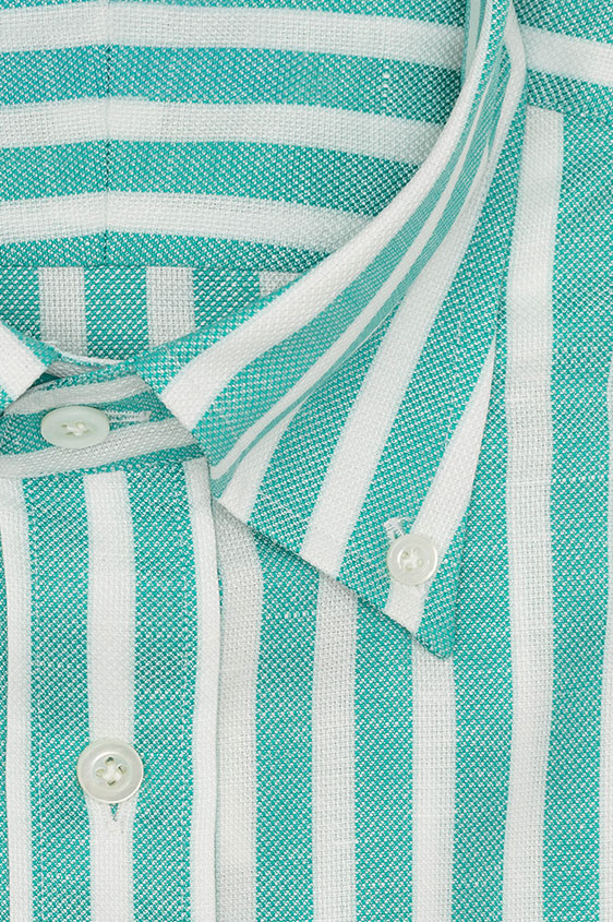 Мятная сорочка в белую полоску