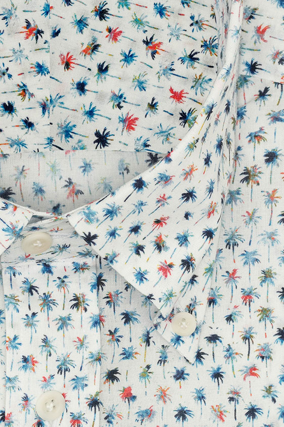 Белая сорочка с принтом “пальмы”
