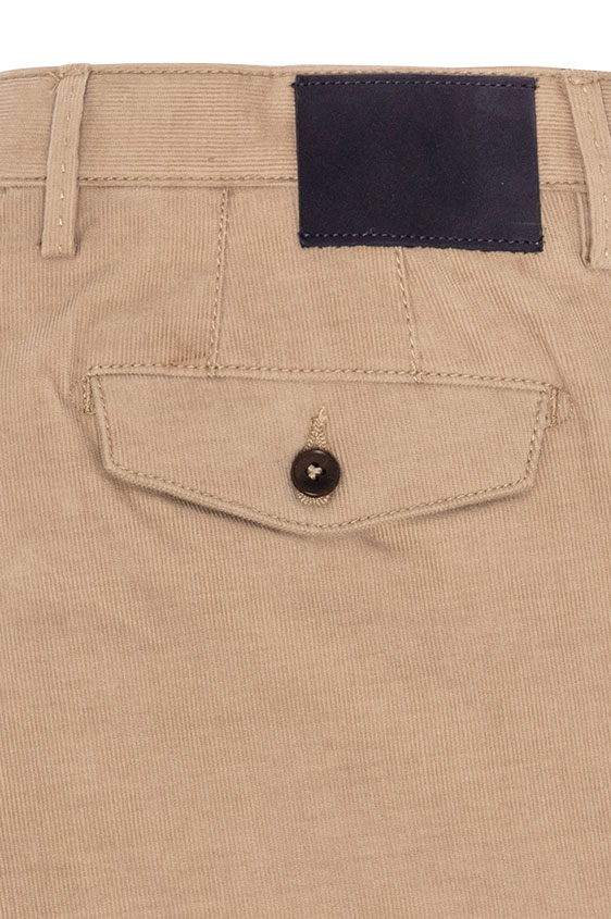 Брюки чинос бежевого цвета из микро-вельвета