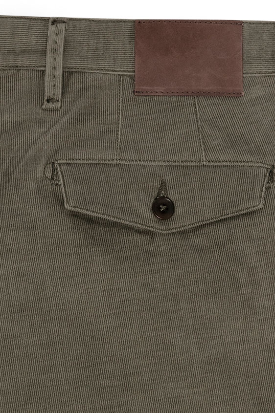 Брюки чинос серого цвета из микро-вельвета